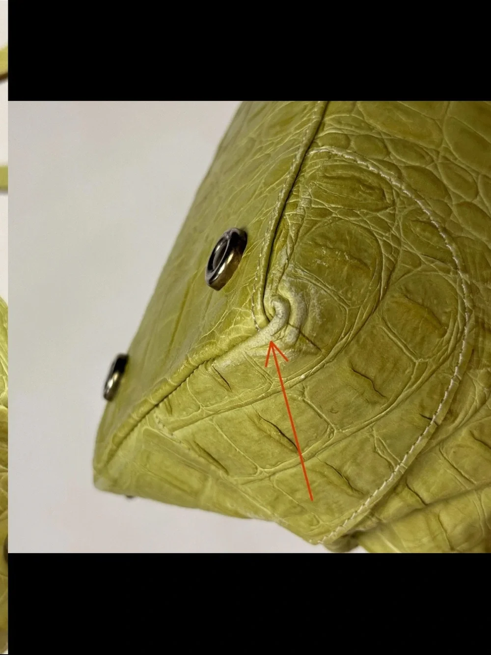 Mulberry Lime Green Croc-Embossed Leather Backpack